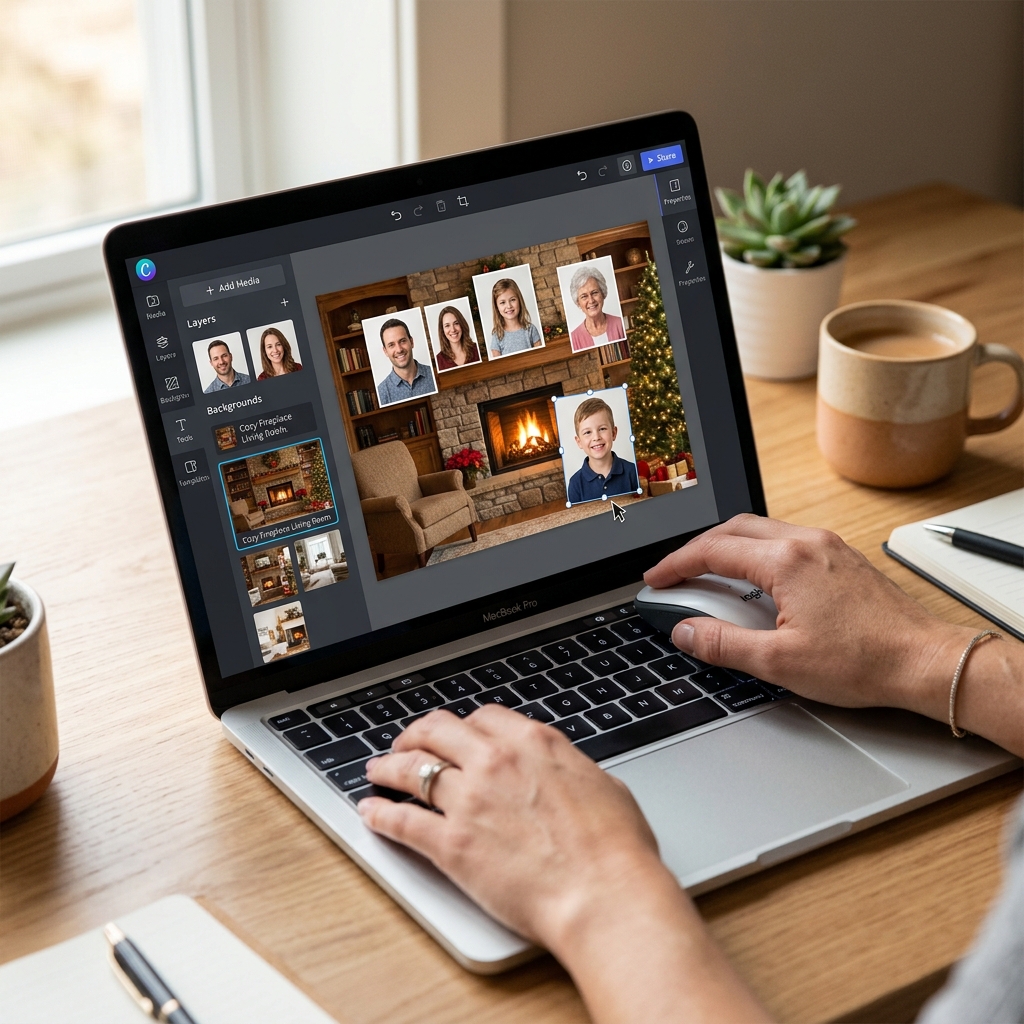 Add a missing person or pet to a family photo