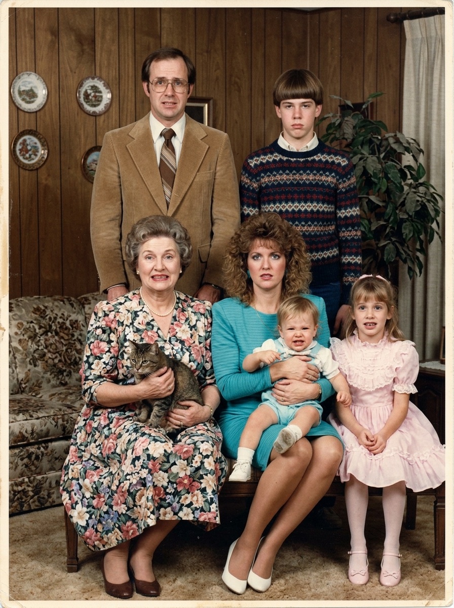 Awkward family reunion portrait example