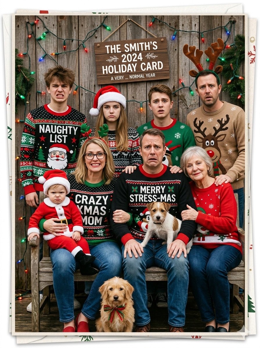 Example family photo generated by Kinpict