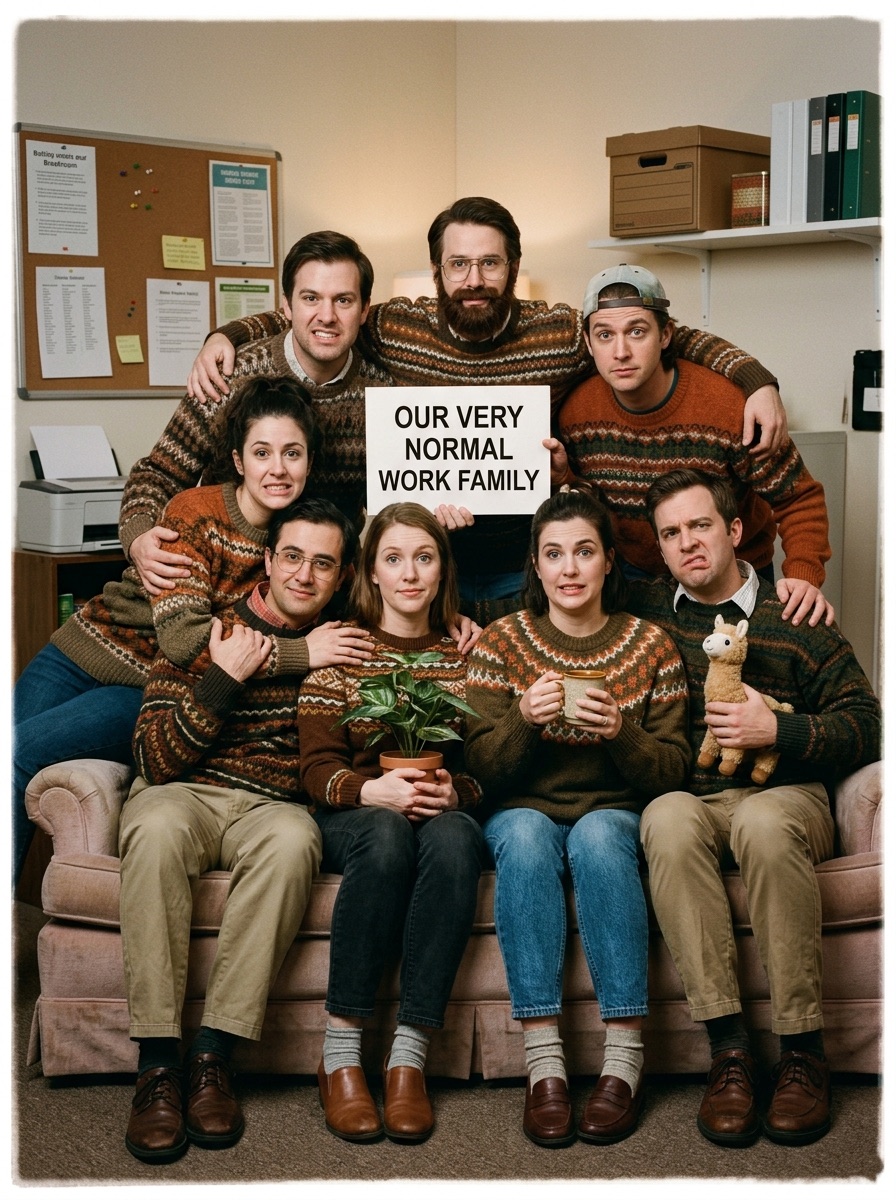 Office family parody portrait example